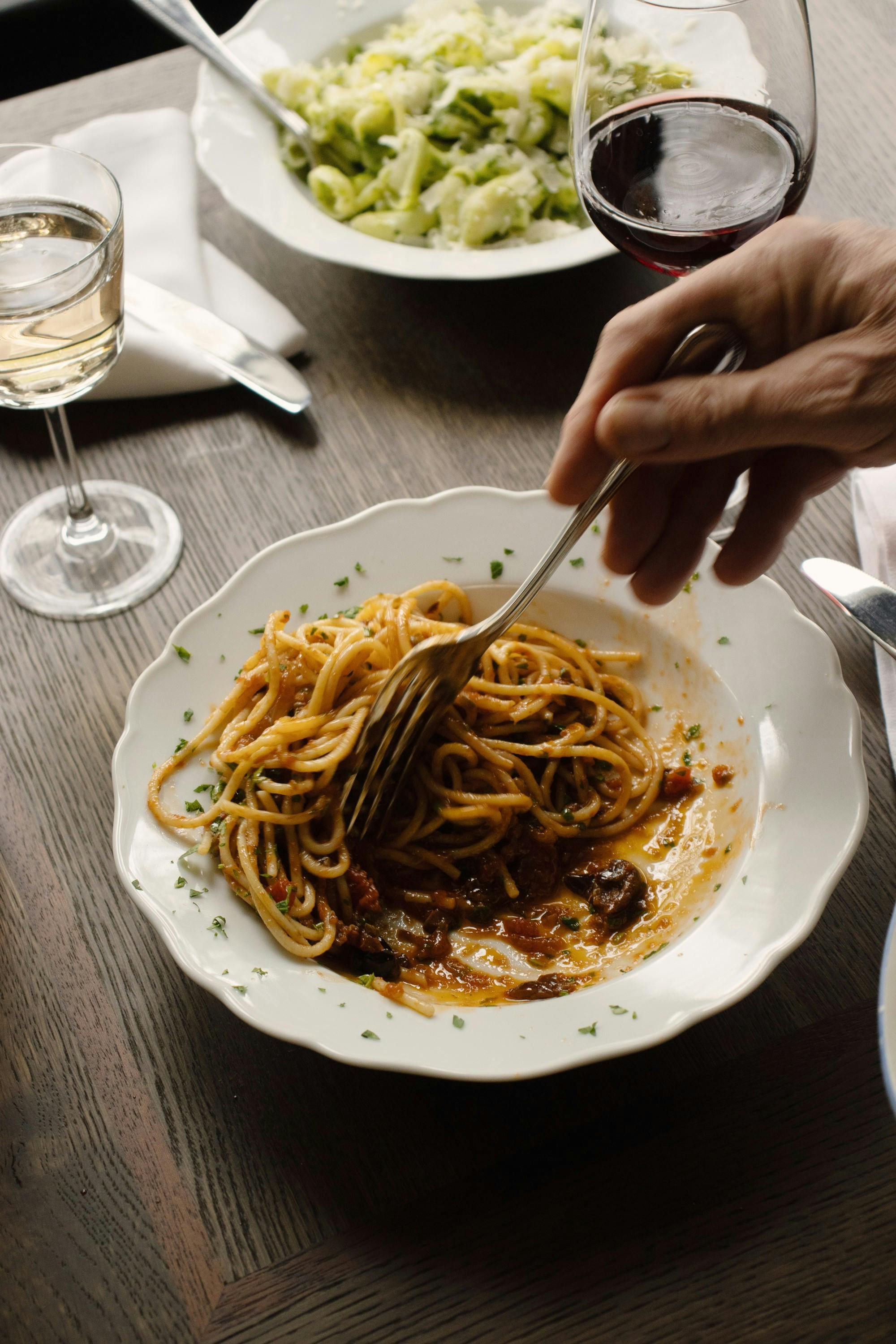 fork in pasta 
